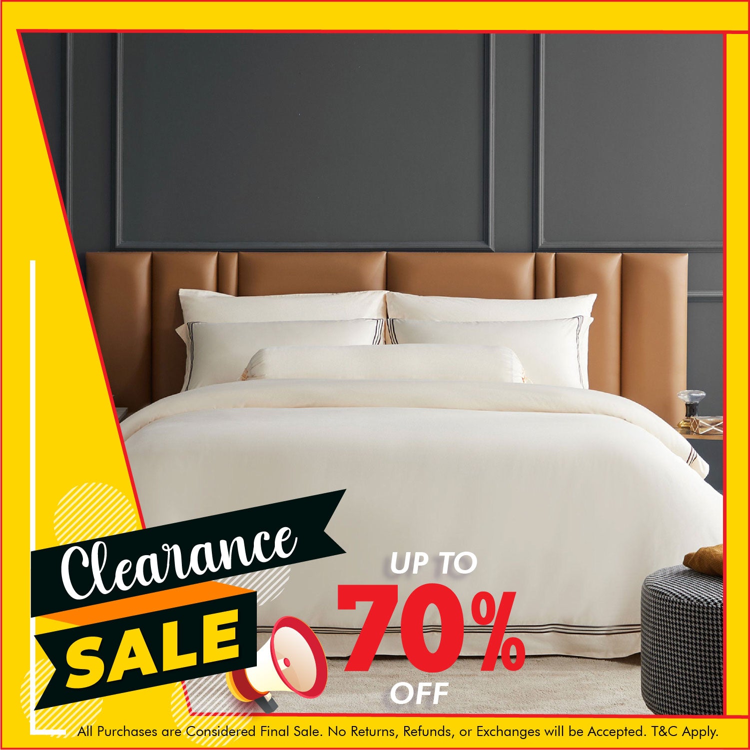 Hotelier Prestigio™ Freya With Umber Border Fitted Sheet Set