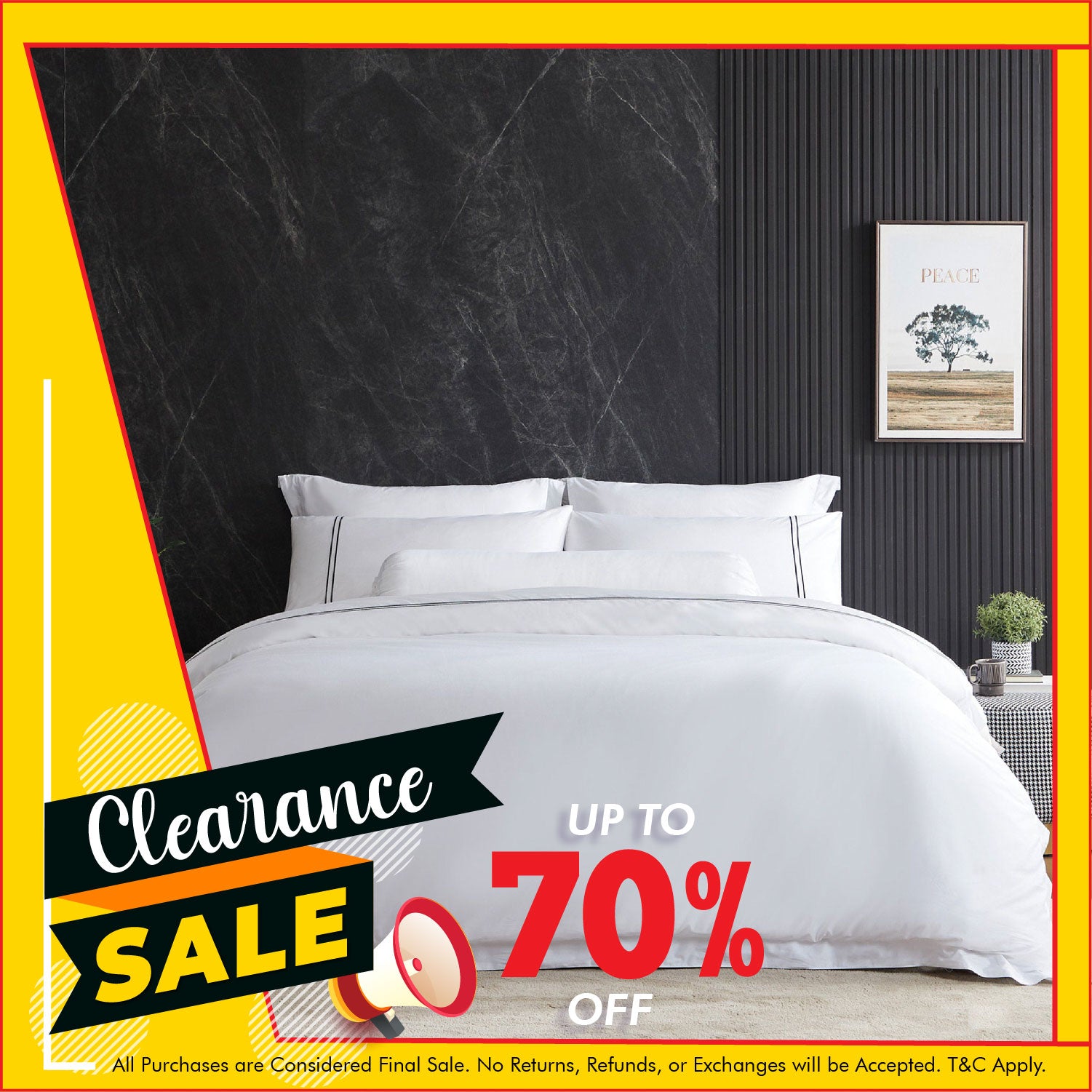 Hotelier Prestigio™ Lucent White With Black Lines Fitted Sheet Set