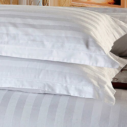 Hotelier Prestigio™ White Sateen Stripe Pillow Case Pillow Case Hotelier Prestigio™