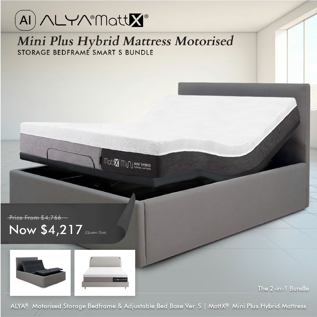 Mini Plus Hybrid Mattress Motorised Storage Bedframe Smart S Bundle