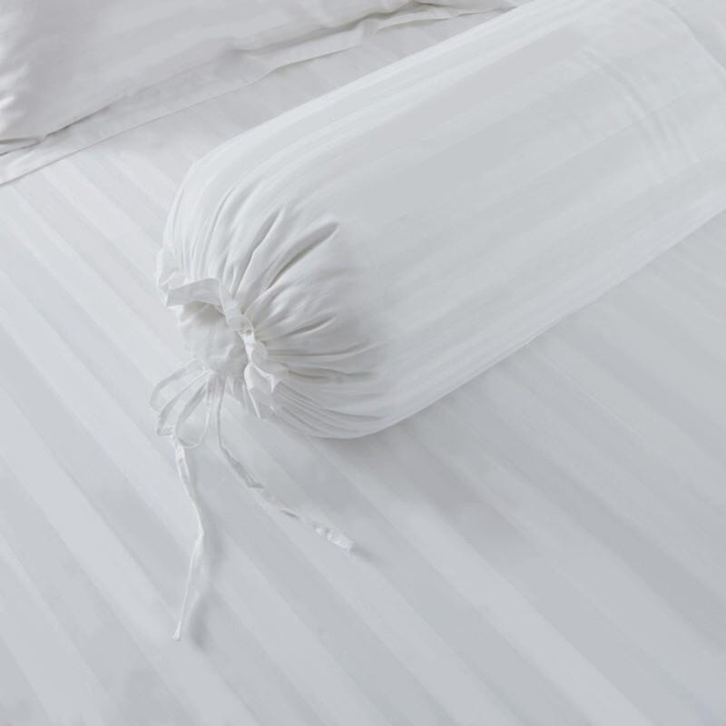 Hotelier Prestigio™ White Sateen Stripe Bolster Case Bolster Case Hotelier Prestigio™