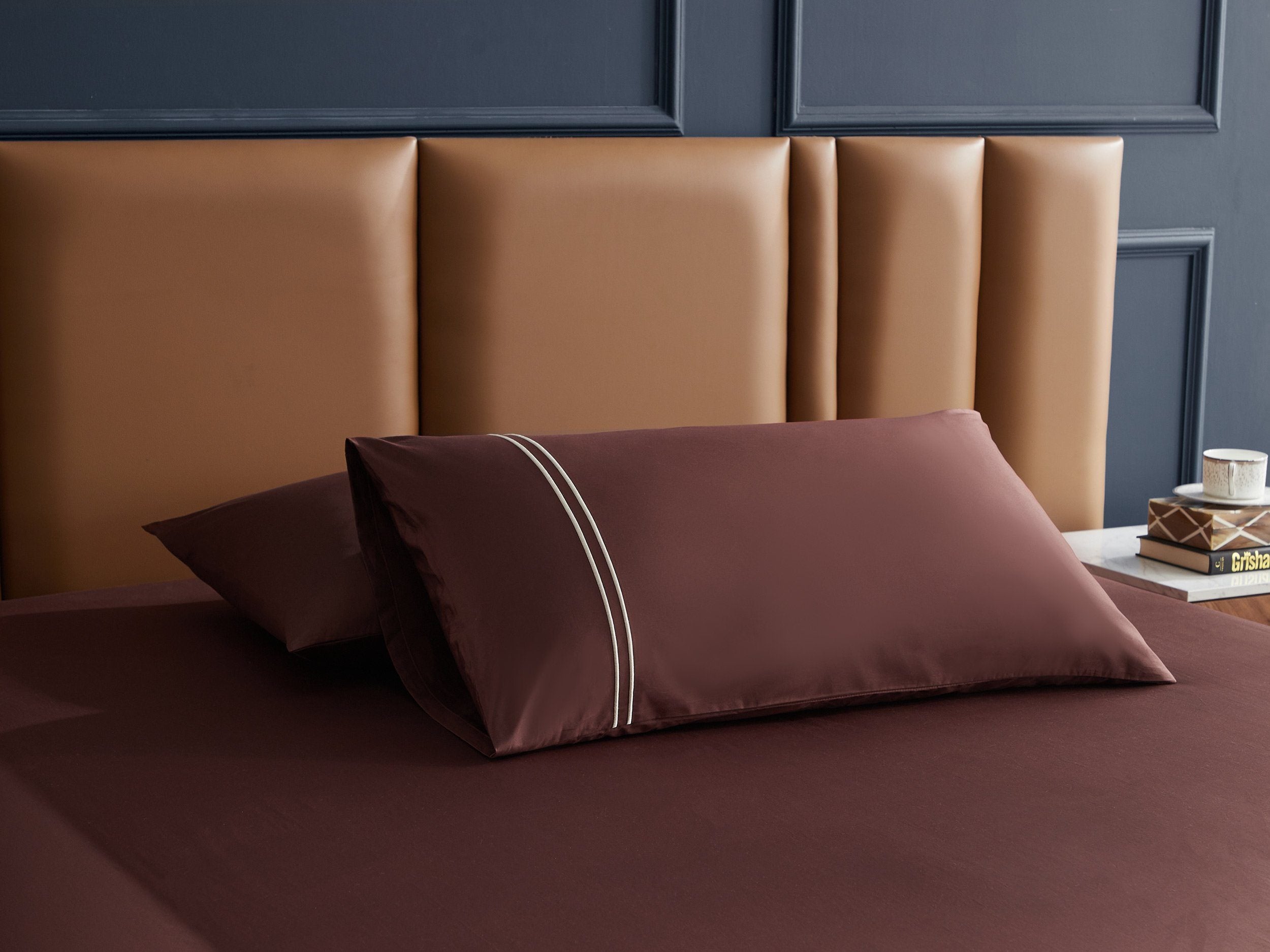 Hotelier Prestigio™ Bruno With Tawny Lines Fitted Sheet Set - Affairs Living Pte. Ltd.