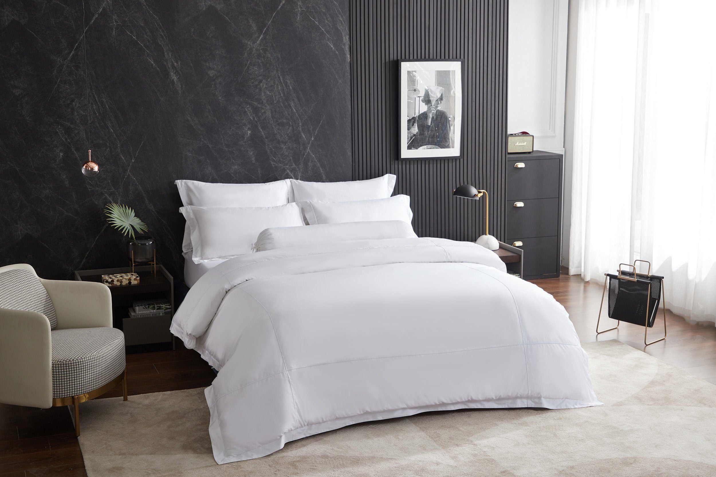 Hotelier Prestigio™ Alvar With White Cross Border Fitted Sheet Set - Affairs Living Pte. Ltd.