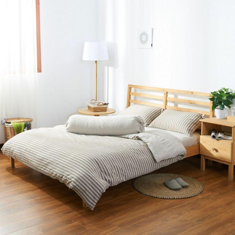 Cotton Pure™ Brownie Beige Stripe Jersey Cotton Quilt Cover - Affairs Living Pte. Ltd.