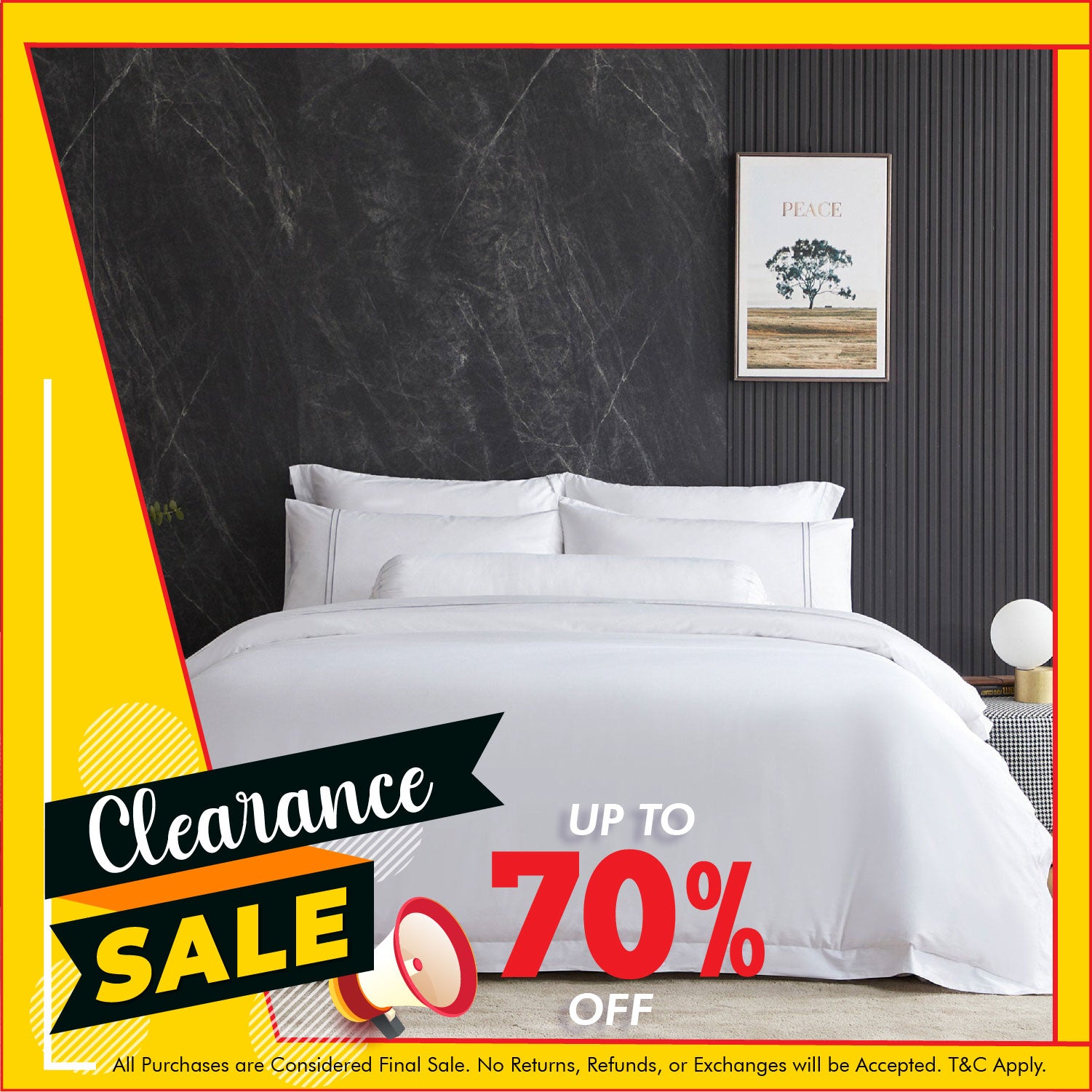 Hotelier Prestigio™ Lucent White With Grey Lines Fitted Sheet Set