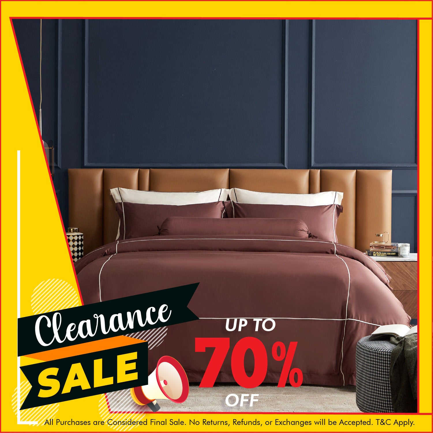 Hotelier Prestigio™ Bruno With Tawny Cross Border Fitted Sheet Set