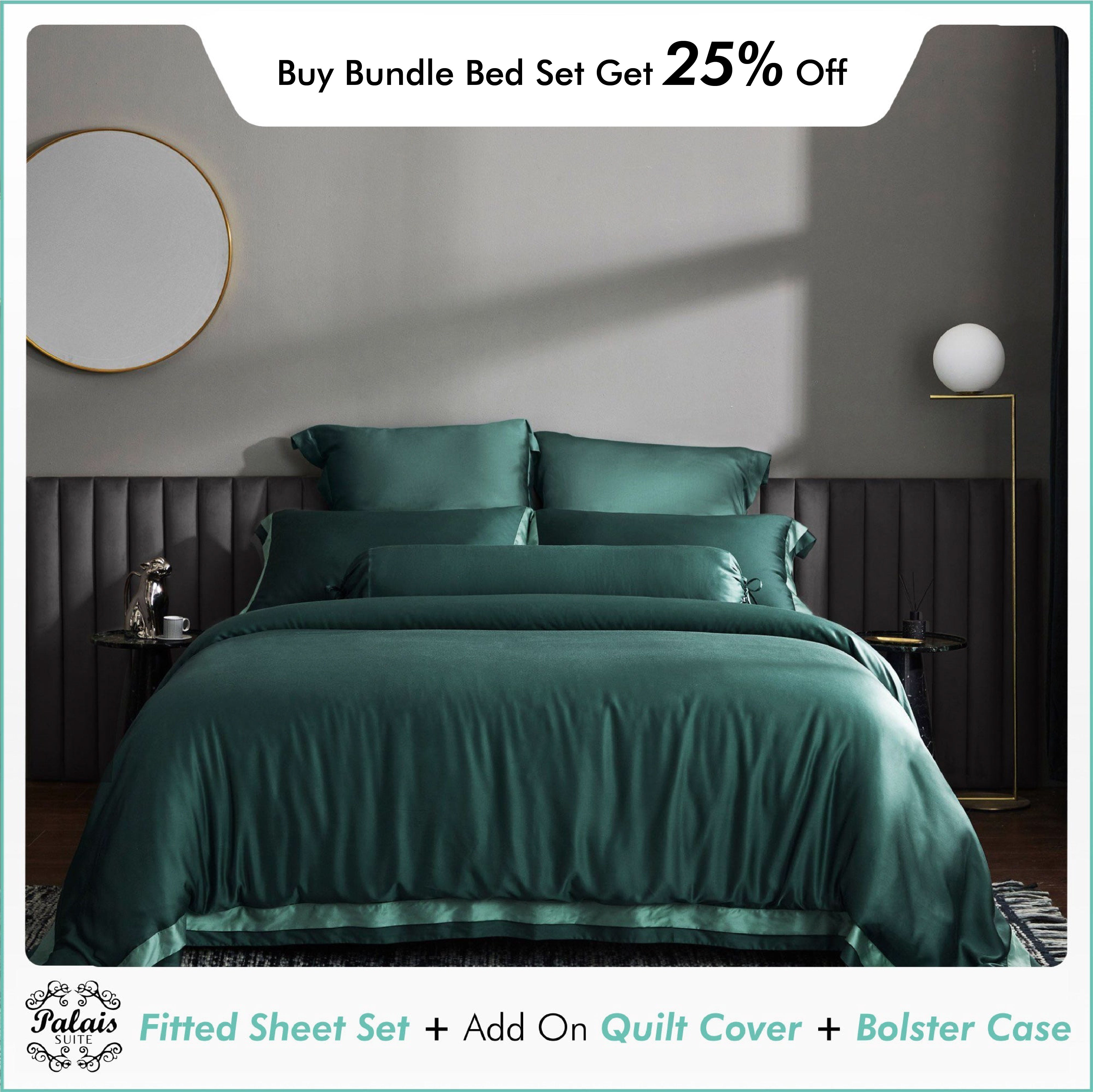 Palais Suite TENCEL™ LF Duca Emerald Fitted Sheet Set