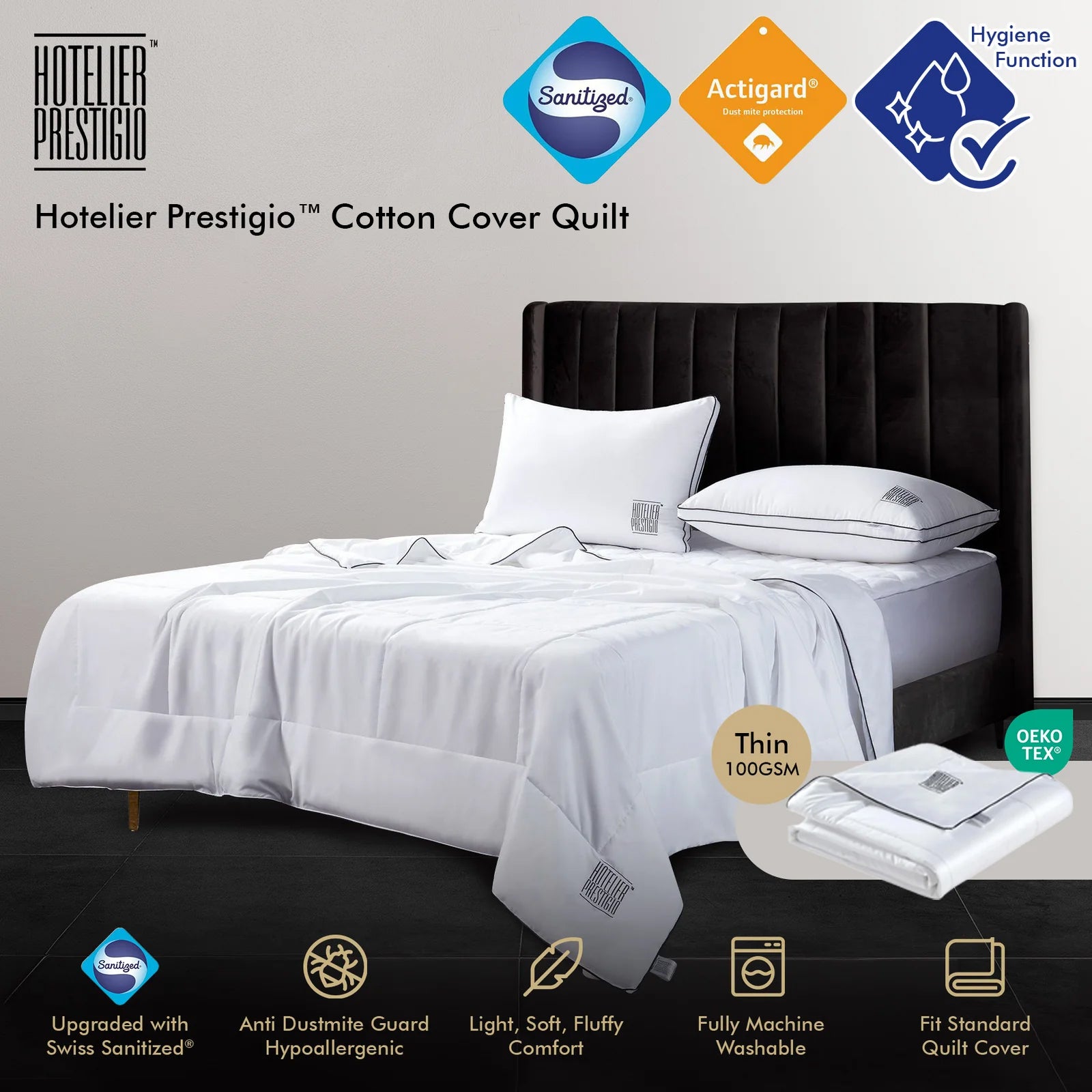 Hotelier Prestigio™ Cotton Cover Quilt
