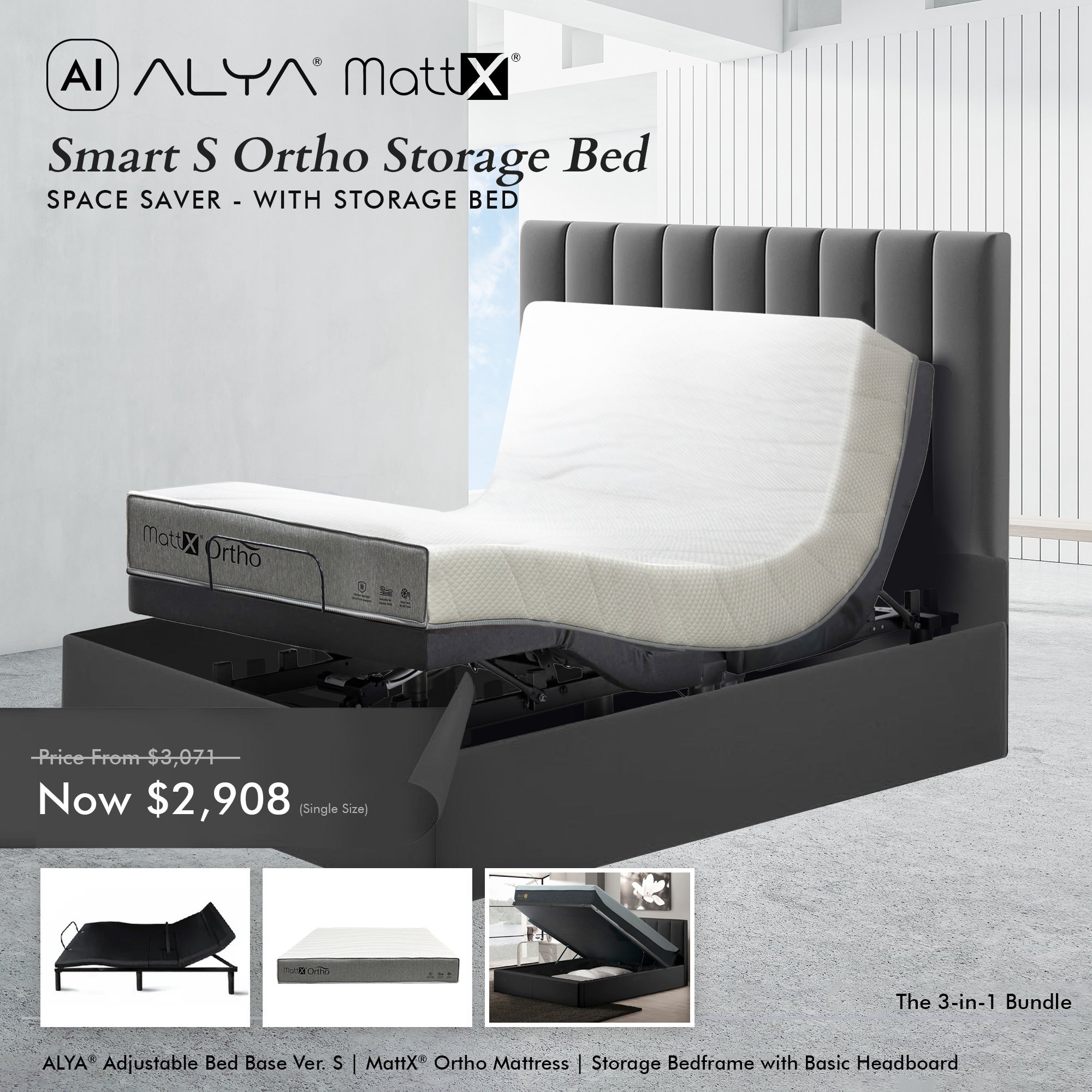 Space Saver Bundle - Smart S Ortho Storage Bed