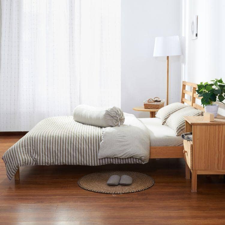 Cotton Pure™ Brownie Beige Stripe Jersey Cotton Bundle Bed Set Bundle Bed Set Cotton Pure™ 