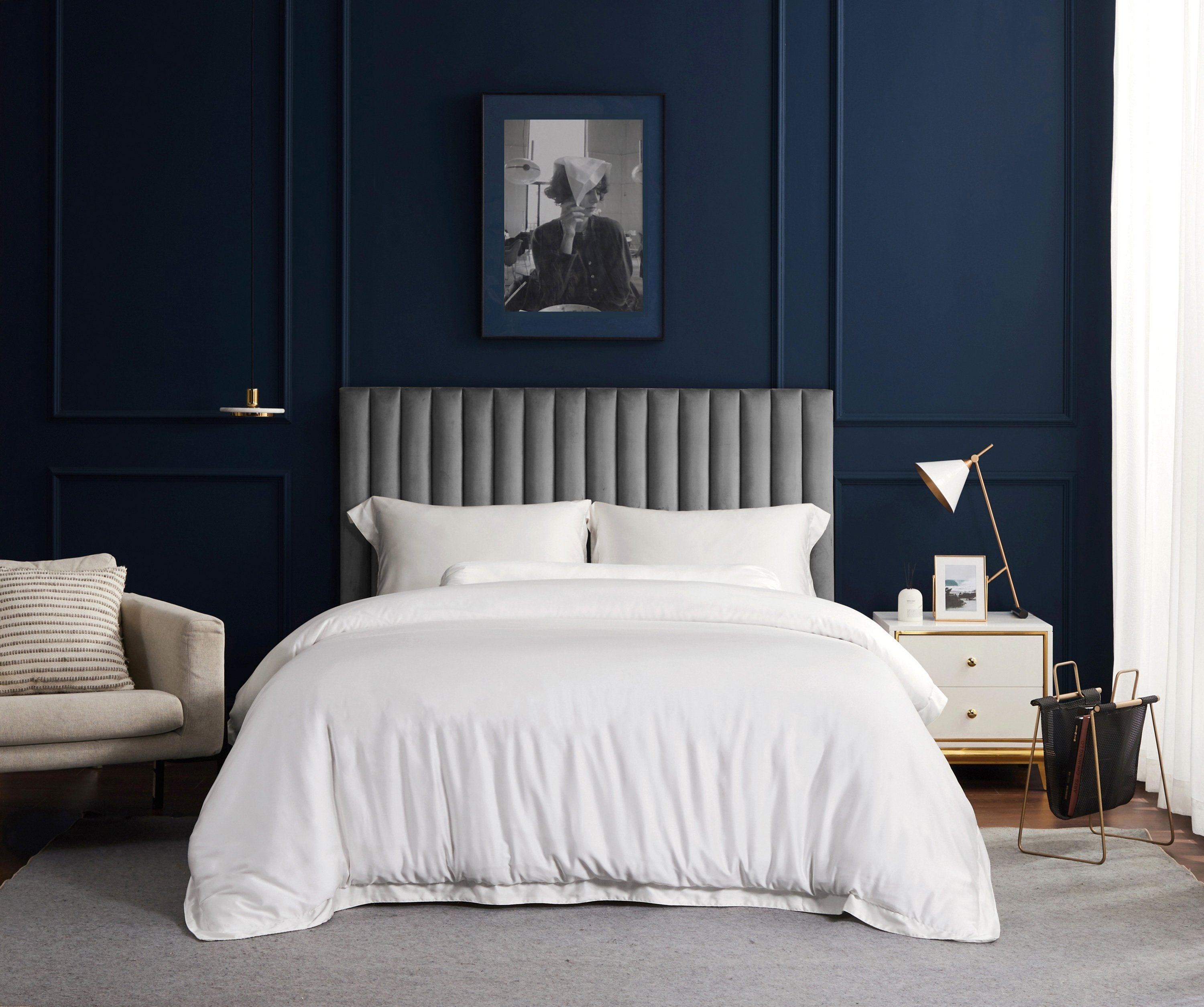 Palais Suite TENCEL™ LF Pearly White Fitted Sheet Set - Bedding Affairs