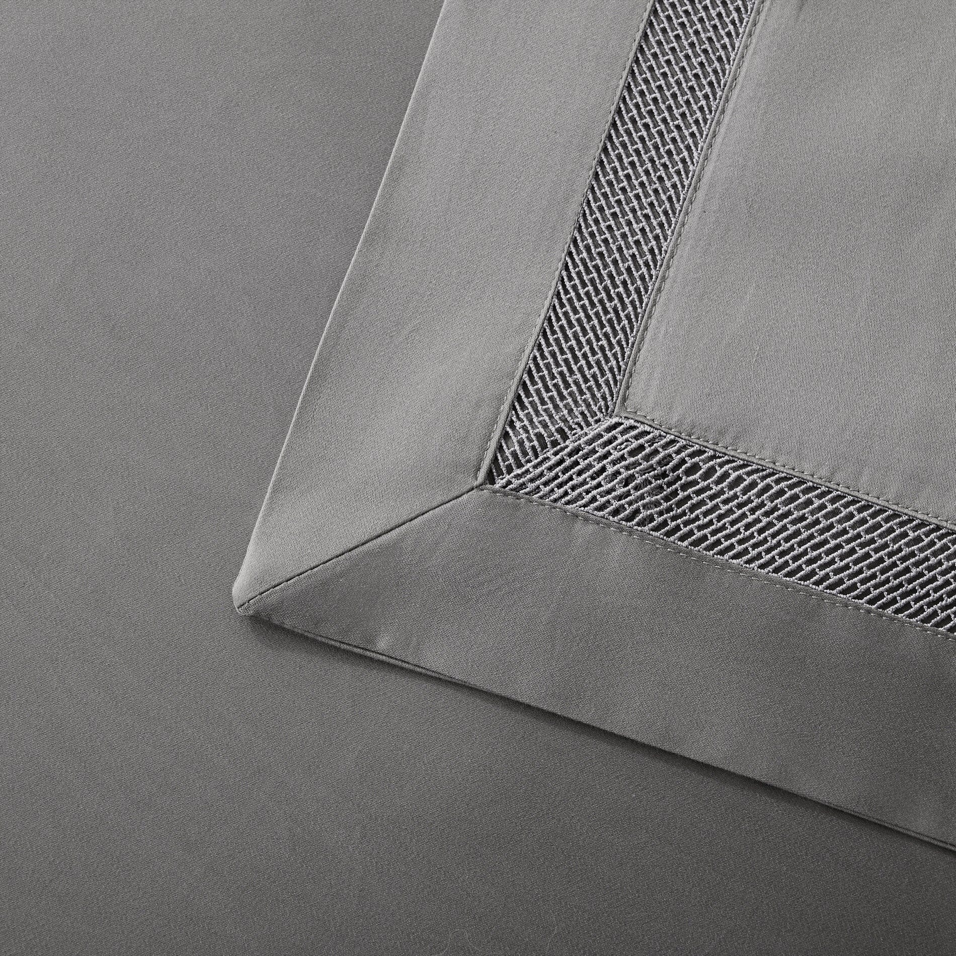 Hotelier Prestigio™ Friar Grey with Lace Trim Bundle Bed Set - Bedding Affairs