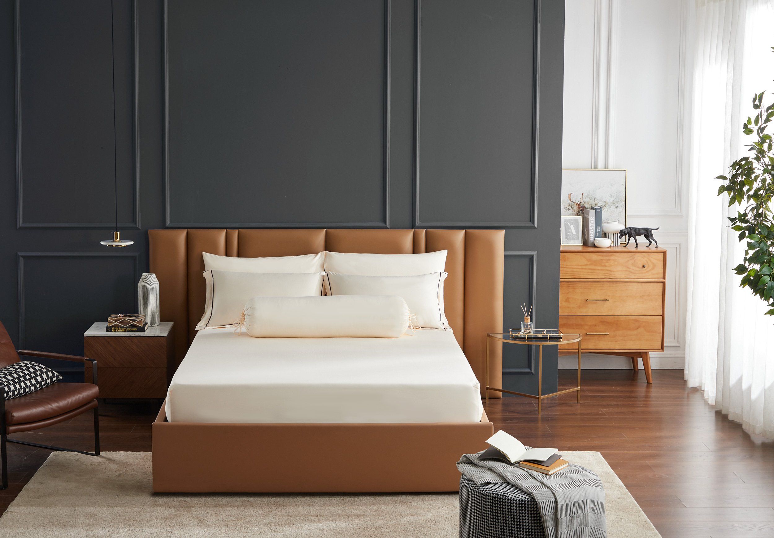 Hotelier Prestigio™ Freya With Umber Cross Border Fitted Sheet Set - Affairs Living Pte. Ltd.