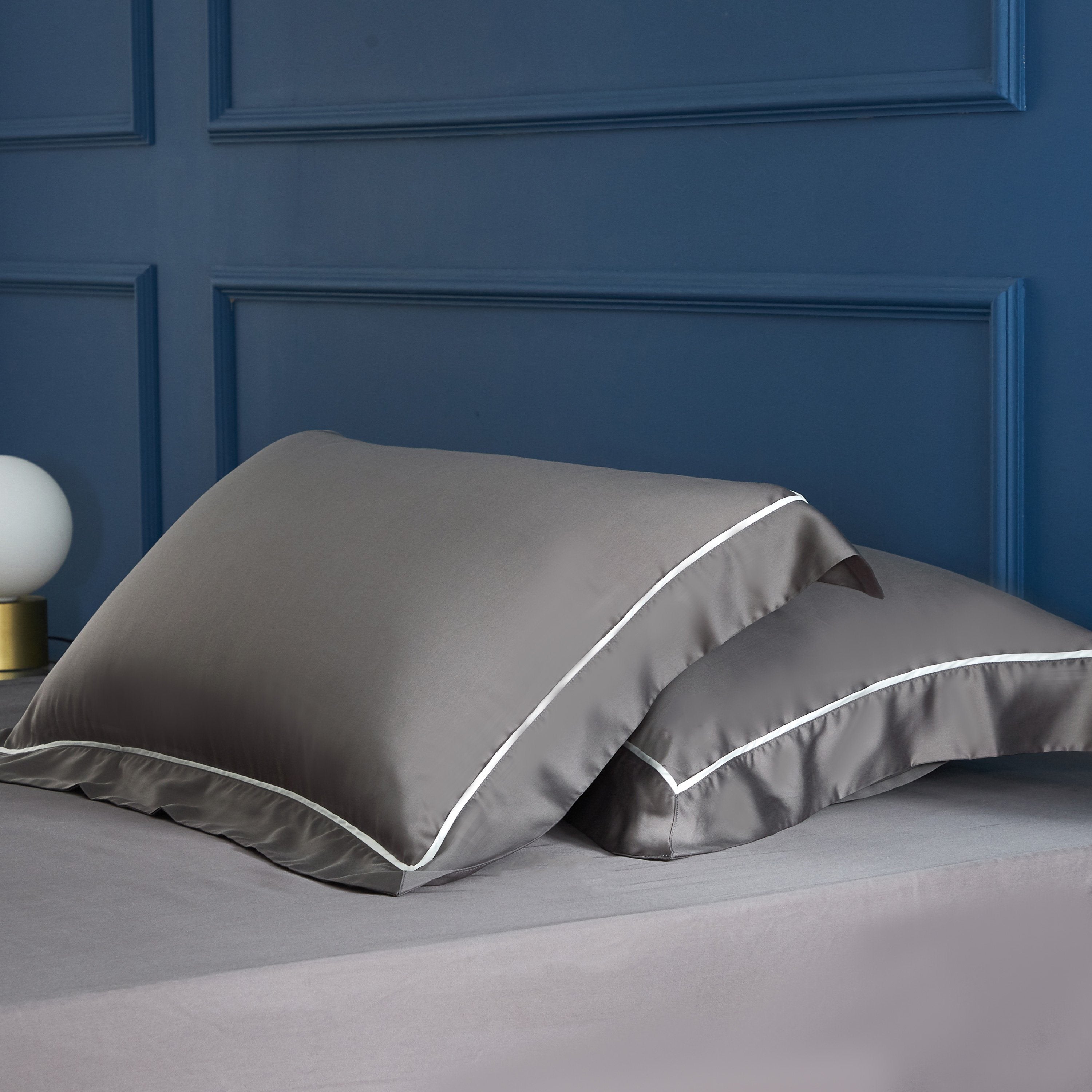 Palais Suite TENCEL™ LF Steel Gray Fitted Sheet Set - Affairs Living Pte. Ltd.
