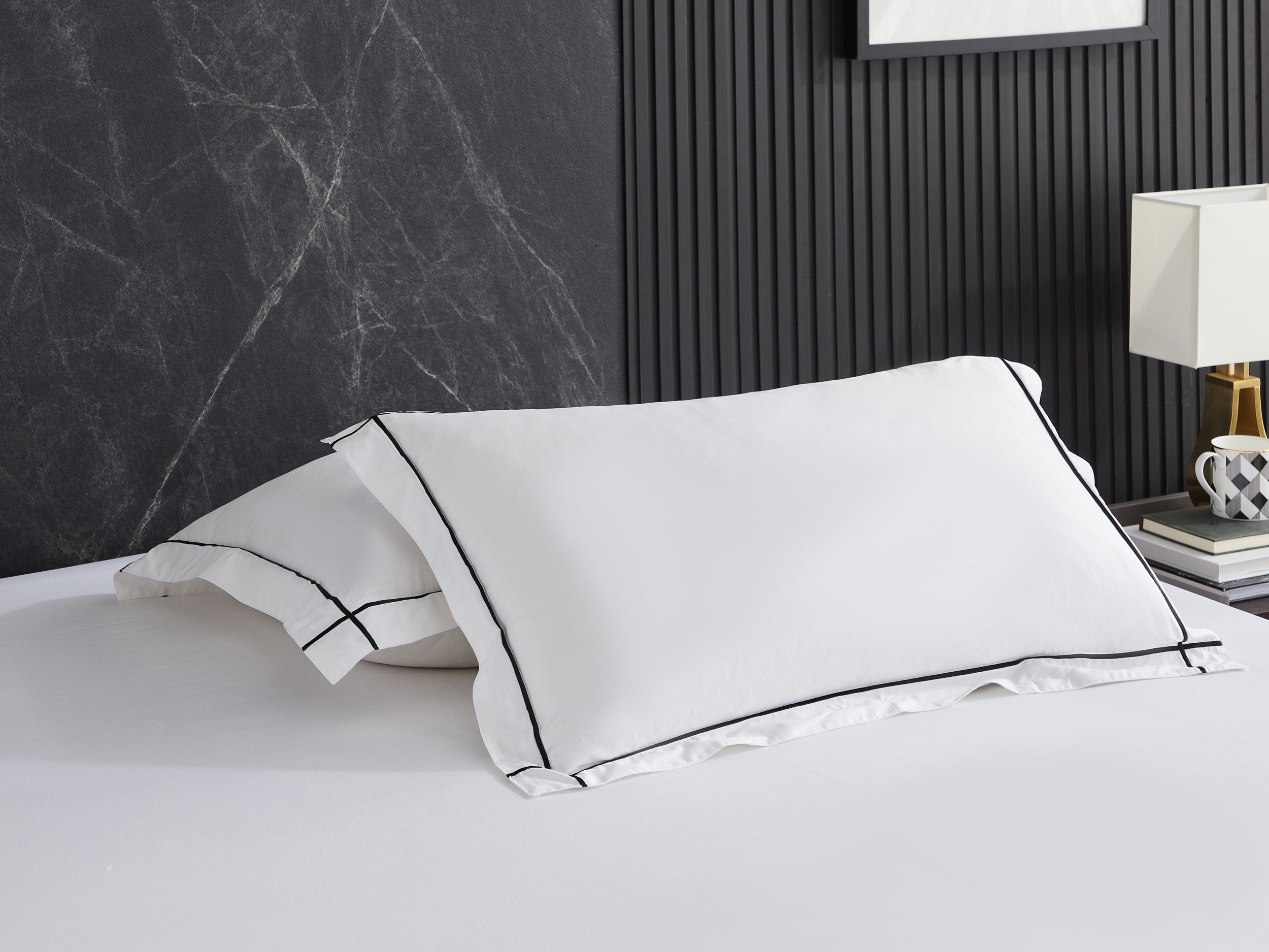 Hotelier Prestigio™ Alvar With Black Cross Border Fitted Sheet Set - Affairs Living Pte. Ltd.