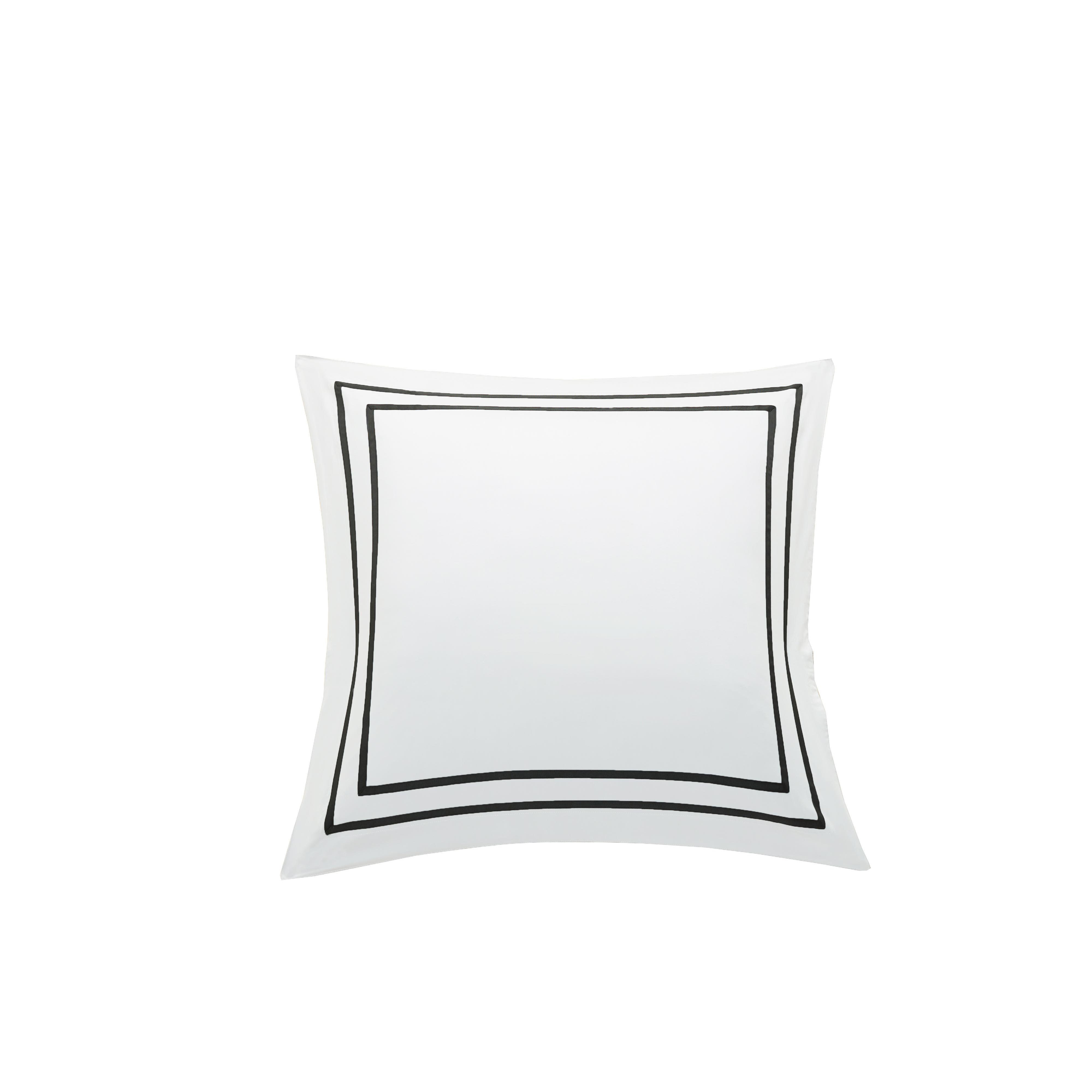 Hotelier Prestigio™ Black Grosgrain Border Euro Sham - Affairs Living Pte. Ltd.