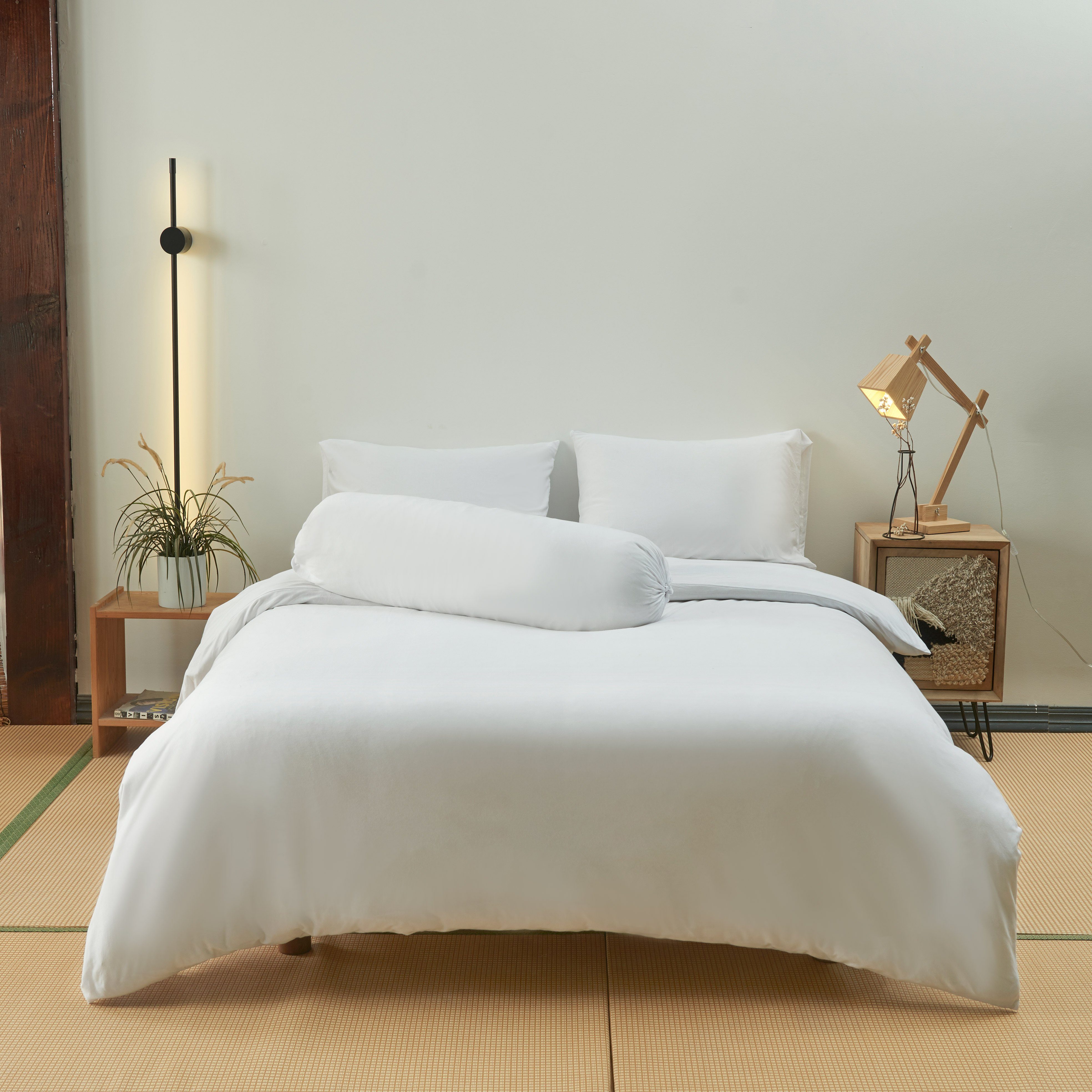Cotton Pure™ White Jersey Cotton Quilt Cover - Affairs Living Pte. Ltd.
