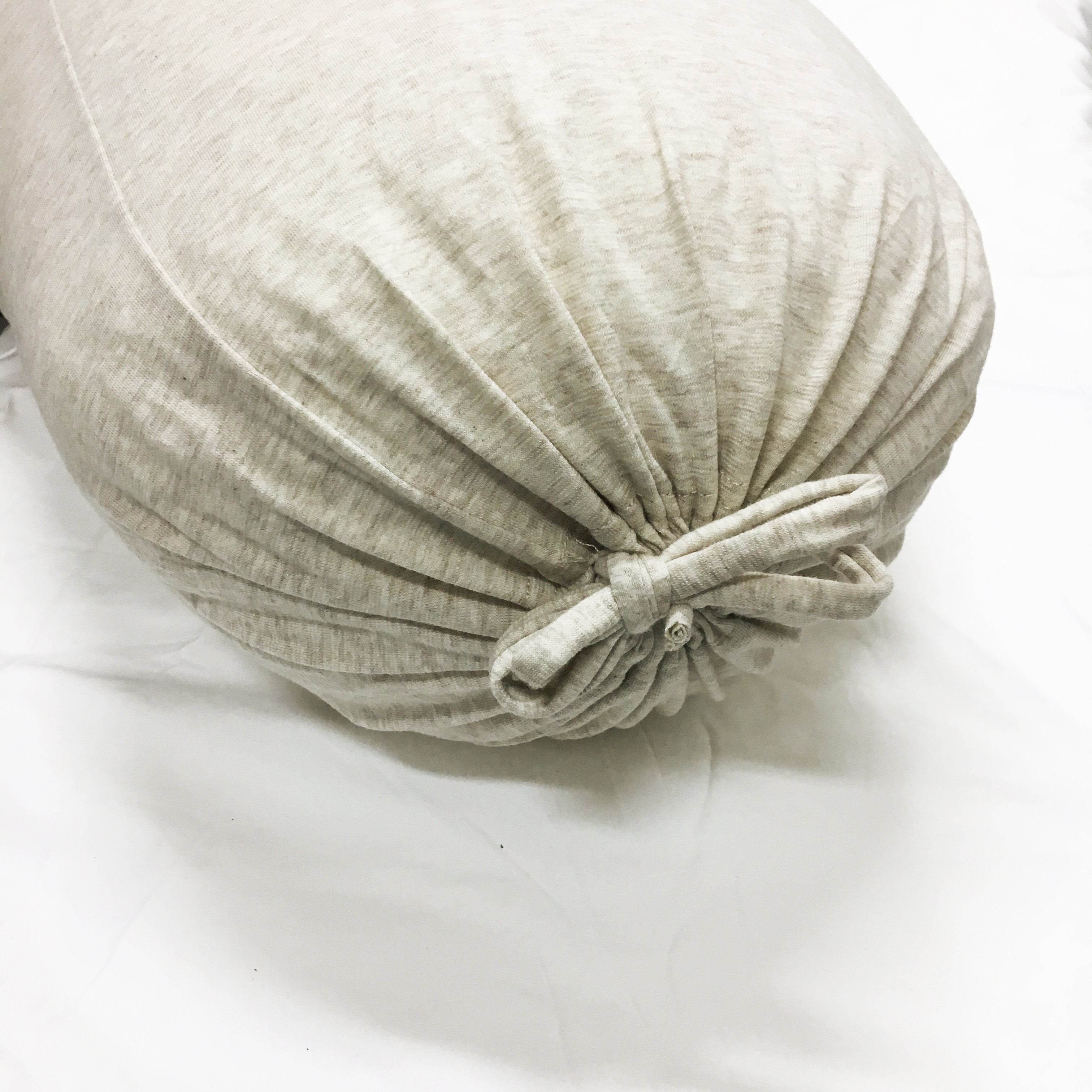 Cotton Pure™ Muslin Beige Jersey Cotton Bolster Case - Affairs Living Pte. Ltd.