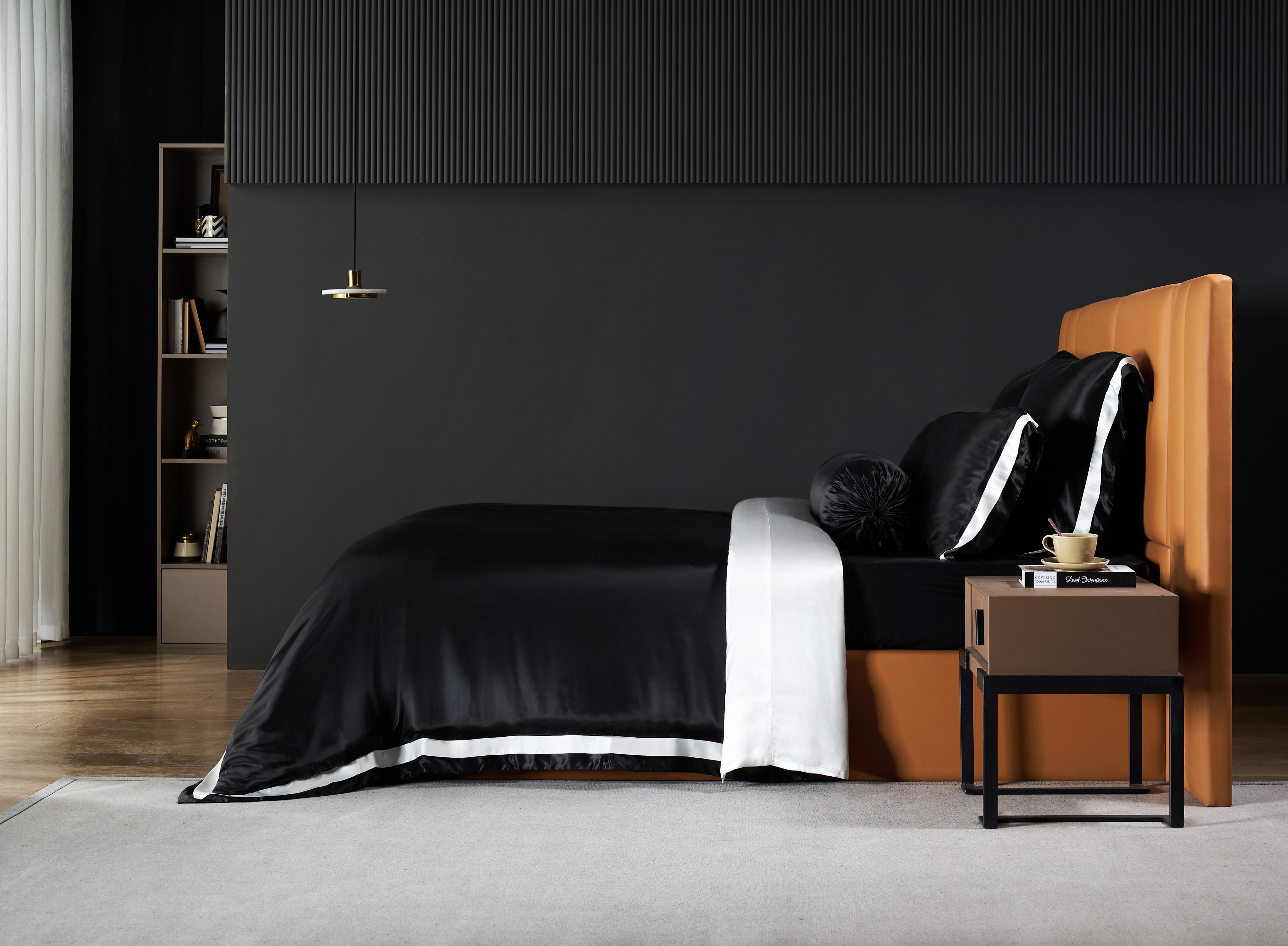 Seta Couture™ Mulberry Silk Iridium Black Bundle - Bedding Affairs