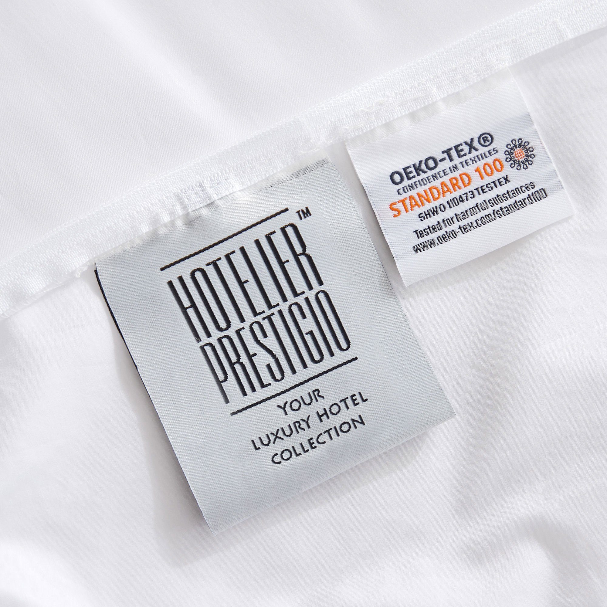 Hotelier Prestigio™ Lucent White With Black Border Fitted Sheet Set - Affairs Living Pte. Ltd.