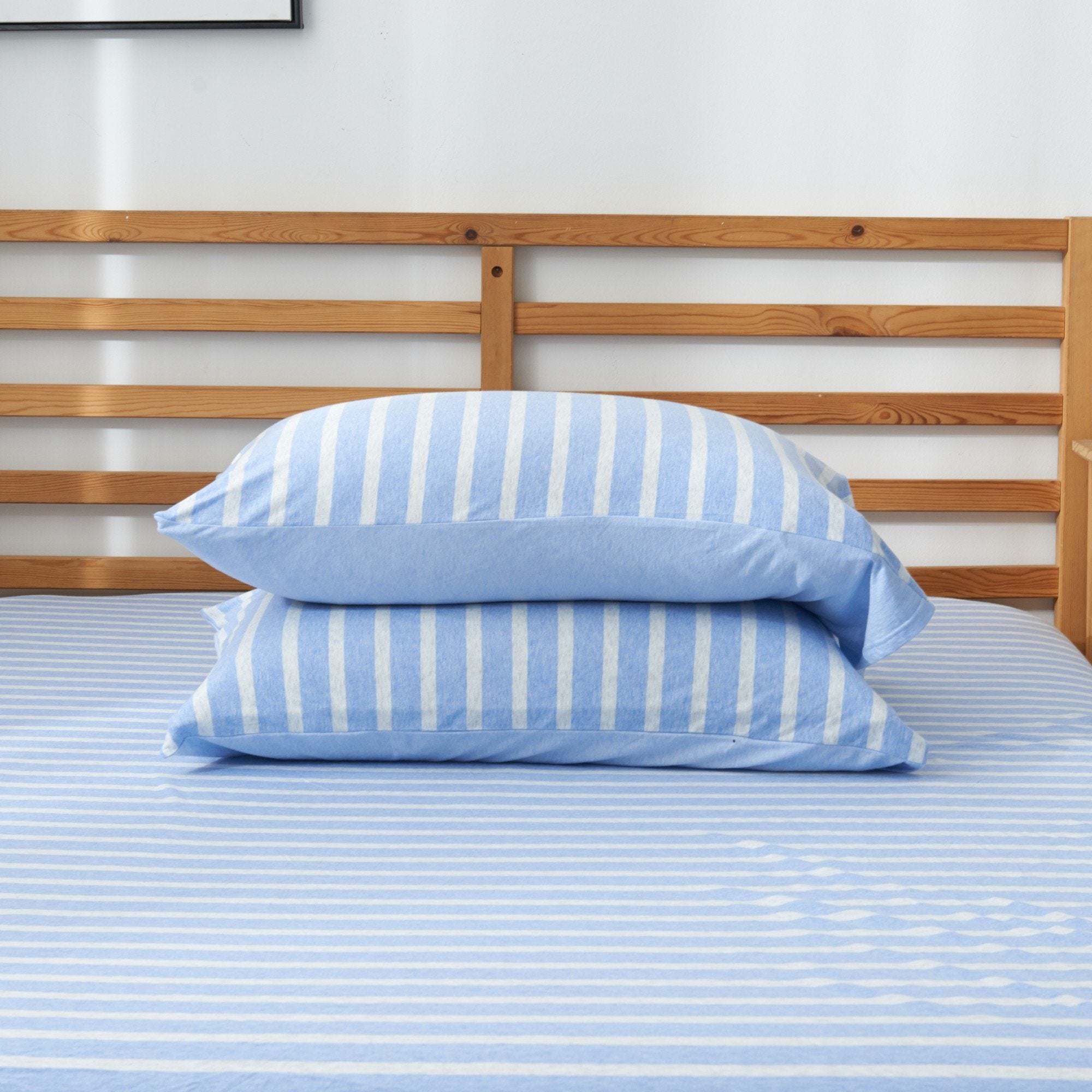 Cotton Pure™ Sky Blue Stripe Pillow Case - Affairs Living Pte. Ltd.