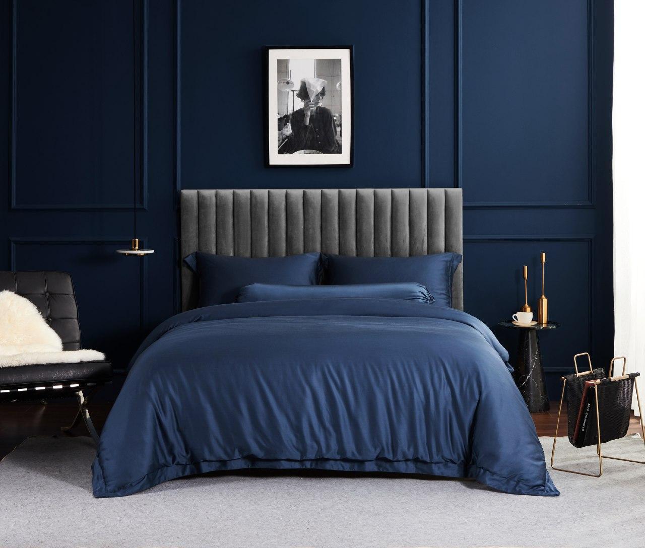 Palais Suite TENCEL™ LF Empress Blue Fitted Sheet Set - Affairs Living Pte. Ltd.